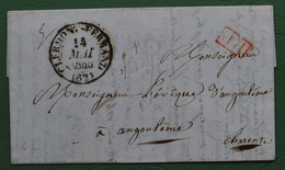 Marcophilie - P.P. - 1845 - Lettre De CLERMONT-FERRAND Pour Angoulême - Oblit. CLERMONT-FERRAND (62) - Briefe U. Dokumente