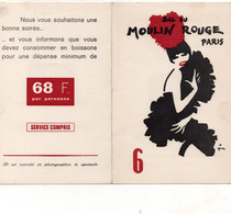 Cartoncino Pubblicitario - BAL DU MOULIN ROUGE PARIS - Publicidad