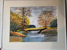 Couleurs D'automne Forêt Près De La Chaux-de-fond Jura (JU) Suisse 1979 Artiste Juillard Yvonne 1929 - Aquarelles