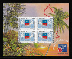 MAYOTTE ( FRMAY - 446 )  1991  N° YVERT ET TELLIER  N° 1   N** - Blocchi & Foglietti