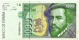 ESPAÑA - 1000 Pesetas - 12.10.1992 ( 1996 ) - Pick 163 - Serie 2D - Hernan Cortes / Francisco Pizarro - 1.000 - [ 6] Commemorative Issues