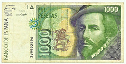 ESPAÑA - 1000 Pesetas - 12.10.1992 ( 1996 ) - Pick 163 - Serie 3V - Hernan Cortes / Francisco Pizarro - 1.000 - [ 6] Emisiones Conmemorativas