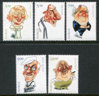 NORWAY 2001 Actors II MNH / **.  Michel 1394-98 - Unused Stamps