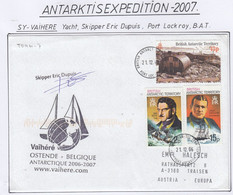 British Antarctic Territory (BAT) 2006 Cover Yacht S/Y Vaihere Oostende Si Skipper Ca Port Lockroy 21.12.06 (AB248A) - Covers & Documents