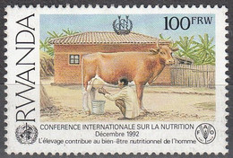 Rwanda 1995 Michel 1453C O Cote (2005) 6.00 Euro L'élevage - Usados