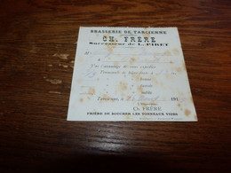 Document Brasserie De Tarcienne Ch. Frère Successeur L Piret 1915 - 1900 – 1949