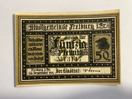 Allemagne Notgeld Freiburg 50 Pfennig - Collections