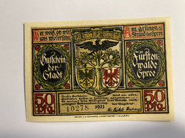 Allemagne Notgeld Furstenwalde 50 Pfennig - Collections