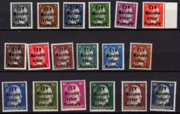 TCHECOSLOVAQUIE 1945 EMISSIONS LOCALES RIMBOURG NEUFS ** - Unused Stamps