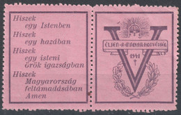 Military Nazi Propaganda WW2 WAR Victory PRAY Trianon Revisionism Hungary LABEL CINDERELLA VIGNETTE - 2. Weltkrieg