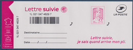 Timbre 1217A & étiquette Lettre Suivie France 20g Marianne Et La Jeunesse Neuf, Ciappa Kawena, Nouveau Tirage & Couleur - 2013-2018 Marianne Di Ciappa-Kawena