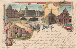 AK Souvenir De Paris - Multi-vues - Litho - Stuttgart Nach Wildbad - 1898 (59451) - Brücken