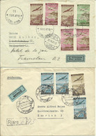 1947  Three Registered Air Mail Letters From Ljubljana & Split To Switzerland - Brieven En Documenten