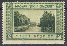 BALATON LAKE - Boat Forest - BUDAPEST Hungary 1910 - SCHOOL Association Charity Aid Stamp LABEL CINDERELLA VIGNETTE - Andere & Zonder Classificatie