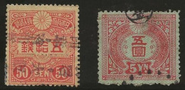 Japon  Timbres Services 50 S + 5 Yens - Lettres & Documents