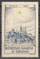 Czechoslovakia 1921 / CHURCH CATHEDRAL FORTRESS PALACE - ESPERANTO - LABEL CINDERELLA VIGNETTE - Esperanto