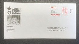 PAP161B - PAP Réponse  Neuf 110x220 Marianne  Ciappa-Kavena Tarif PRIO Repiqué Action Contre La Faim 143035 - ACF - Aktion Gegen Den Hunger