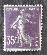 France 1907 Semeuse Camée N°142a * TB  Cote 60€ - 1906-38 Semeuse Camée
