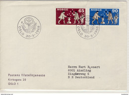 Mi:NO 564 + 565 On Cover, 1968, Gel. Nach Aindling Ref. 134 - Covers & Documents