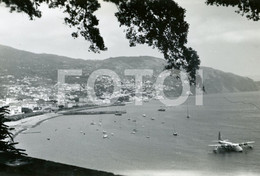 50s ORIGINAL PHOTO FOTO SEAPLANE HYDROPLANE HIDROAVIÃO PLANE AVION FUNCHAL ILHA DA MADEIRA PORTUGAL - Lieux