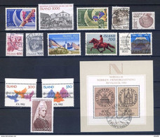 LOTE 2235  ///  (C110) ISLANDIA   AÑO 1982 COMPLETO - Used Stamps