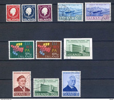 LOTE 2235  ///  (C085) ISLANDIA   AÑO 1961 COMPLETO - Used Stamps