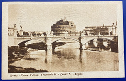 Carte Postale Ancienne De Roma (Italie) Ponte Vittorio Emanuel II E Castel S . Angelo  … (130) …. Vendu En L’état - Bruggen