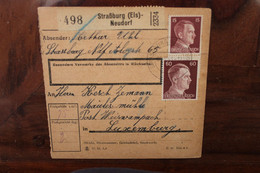 Elsass 1943 Strasbourg Neudorf Weiswampach Luxembourg Cover Dt Reich Besetzung Occupation Alsace Strassburg Straßburg - WW II