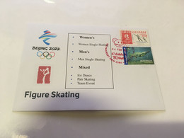 (1 G 26) Beijing 2022 Winter Olympic Games - Postmarked Opening Day Of The Games 4-2-2022 - Figure Skating - Winter 2022: Peking