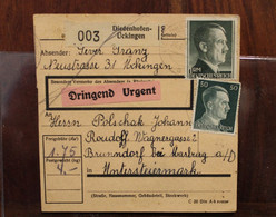 Löthringen 1944 Lorraine Diedenhofen Thionville Brunndorf Bei Marburg Untersteiermark Dt Reich Besetzung Occupation - Besetzungen 1938-45