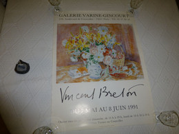 Affiche Vincent Breton Galerie Varine Gincourt 1991, 40x60 ; R16 - Afiches