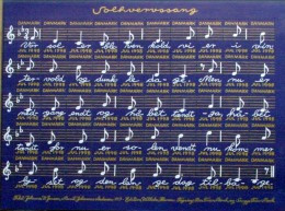 Denmark 1998 Christmas Seal 1998 MNH ( **)  Full Sheet  Unfolded  Sheet Music - Hojas Completas