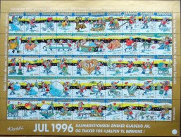 Denmark 1996 Christmas Seal 1996 MNH ( **)  Full Sheet  Unfolded  Pixie Children - Ganze Bögen