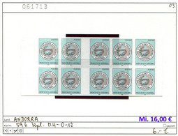 Andorra 2003 - Andorre Francaise 2003 - Michel 596 Im Kpl. MH-012 -  ** Mnh Neuf Postfris - Carnet / Booklet - Booklets