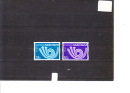 Europa 1973 Pays-Bas - Cor Postal - 1973