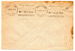 ALLIER - Dépt N° 03 = MOULINS RP 1930 = FLAMME  KRAG  ' POUR PARIS & LYON (limé) / METTRE N° ARRONDISSEMENT ' - Code Postal