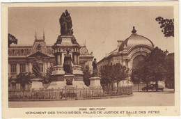 Belfort - Monument Des Trois-Siéges. Palais De Justice Et Salle Des Fetes - (France) - Collection Les Vosges - Belfort – Siège De Belfort