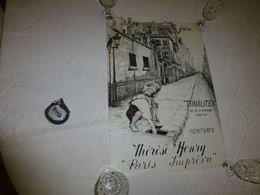 Affiche Thérèse Henry, Paris Imprévu, Vers 1960 ? 37 X 54 ; R17 - Afiches