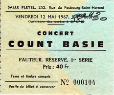 CONCERT COUNT BASIE - Salle Pleyel 12 Mai 1967 - Biglietti Per Concerti