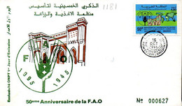 Maroc Al Maghrib 1181 Fdc FAO, Alimentation, Agriculture - ACF - Aktion Gegen Den Hunger