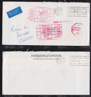 New Zealand 1990 From LONDON To NEW PLYMOUTH Returned To Sender - Brieven En Documenten