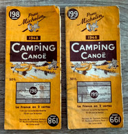 Cartes  Michelin Camping Et Canoe 198.199 De 1948 - Autres & Non Classés