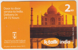 BAHRAIN - Taj Mahal,Agra India, K-talk India, 2BD, Used - Bahrein