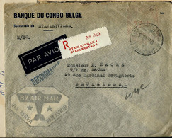 Env. Entière  Obl. STANLEYVILLE 17/12/53 En Recommandé - Storia Postale