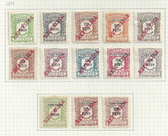 CAPE VERDE 1911 BOB MH Complete Set REPUBLICA Mf#P11-20 Sc#J11-20 YT#T11-20 Mi#P11-20 SG#D135-44 PORTEADO, Postage Due - Cape Verde