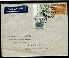 Lettre Obl. ELISABETHVILLE   31/12/52  Pour USA - Storia Postale