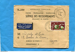 Marcophilie*-lettre -NLLE Calédonie" P T T  "" N°1494- Recouvrement  >Françe-cad-kaala1963- Stamps320 - Briefe U. Dokumente