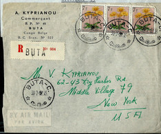 Lettre  Obl. BUTA - C - Du 30/07/57 En Rec.  Pour USA - Storia Postale