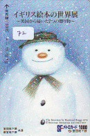 Carte Prépayée  Japon * BONHOMME DE NEIGE  KARTE JAPAN  SCHNEEMANN (72)  PREPAID CARD SNOWMAN CHRISTMAS  WEIHNACHTEN - Natale