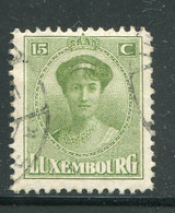 LUXEMBOURG- Y&T N°152- Oblitéré - 1921-27 Charlotte Front Side